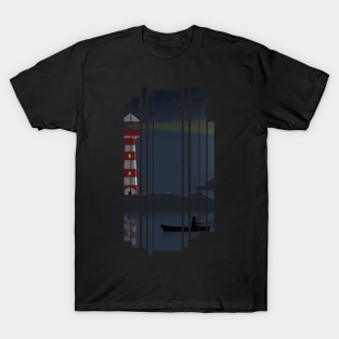 Lighthouse with a fisherman T-Shirt